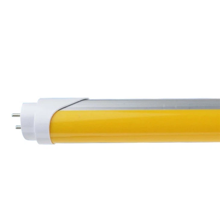Yellow Cover T8 Led Tube 2000K 3000k Filter Out Below 500nm Wavelength